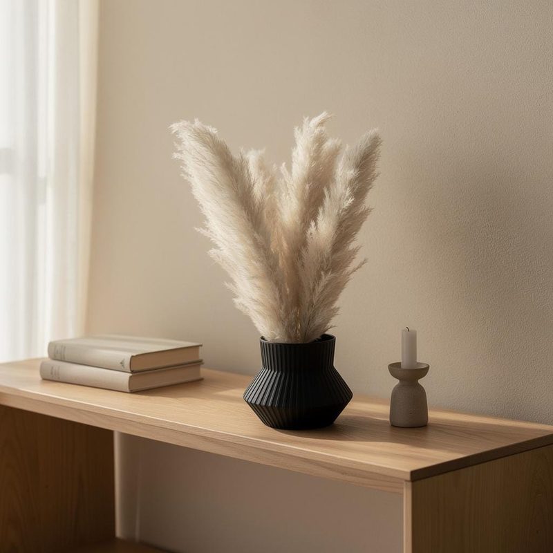 Architectural Ribbed Vase