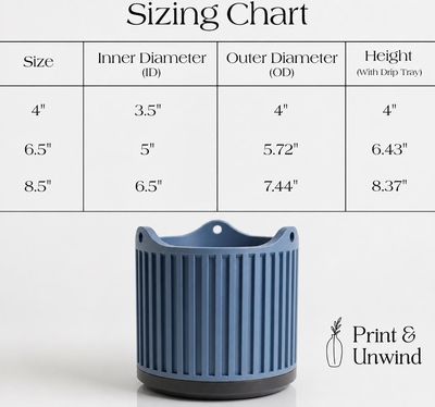 Fluted Hanging Planter with Drainage Tray, Modern Indoor Plant Pot, Boho Minimalist Home Decor – photo 9