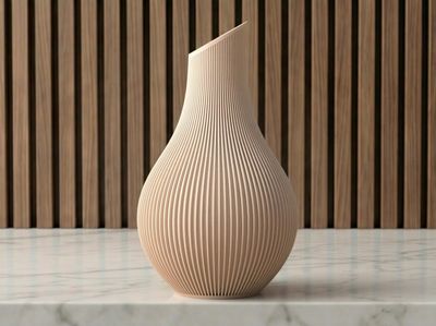Japandi Ribbed Vase – photo 1