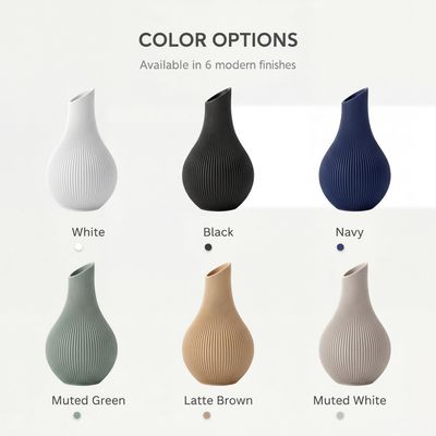 Japandi Ribbed Vase – photo 2