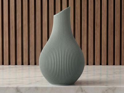 Japandi Ribbed Vase – photo 4
