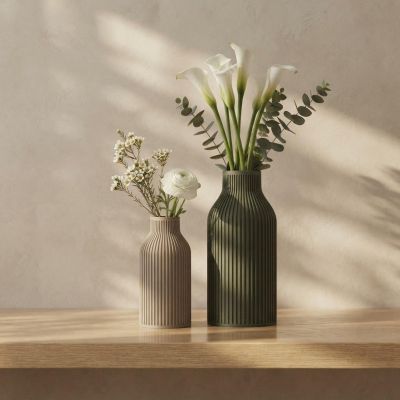 Ribbed Flower Vase Set – photo 12