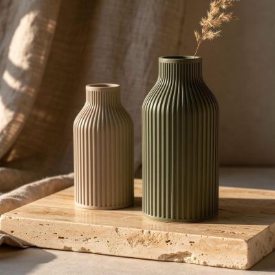 Ribbed Flower Vase Set – photo 3