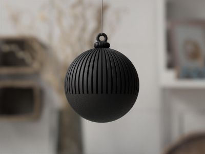 Japandi Christmas Ornament, Modern Ribbed Christmas Decor, Neutral Matte Tree Ornament, Minimalist Holiday Decor – photo 5