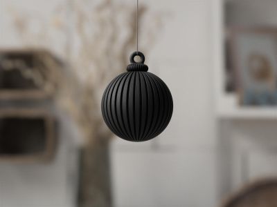 Japandi Christmas Ornament, Modern Ribbed Christmas Decor, Neutral Matte Tree Ornament, Minimalist Holiday Decor – photo 8