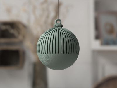 Japandi Christmas Ornament, Modern Ribbed Christmas Decor, Neutral Matte Tree Ornament, Minimalist Holiday Decor – photo 9