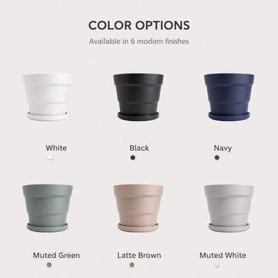 Modern Planter Pot with Drainage Tray – photo 3