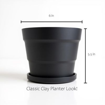 Modern Planter Pot with Drainage Tray – photo 7