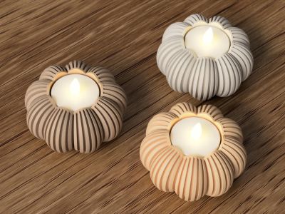 Modern Pumpkin Tealight Holder – photo 2