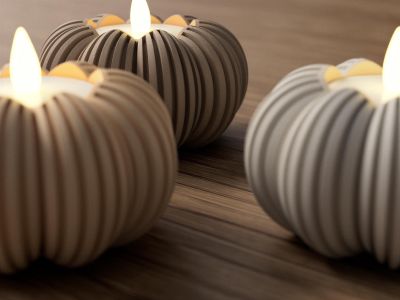 Modern Pumpkin Tealight Holder – photo 3
