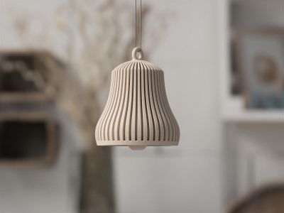 Modern Ribbed Bell Christmas Ornament – photo 4
