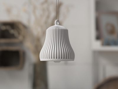 Modern Ribbed Bell Christmas Ornament – photo 7