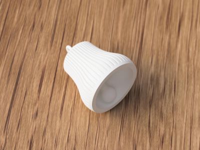 Modern Ribbed Bell Christmas Ornament – photo 8