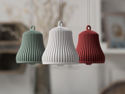Modern Ribbed Bell Christmas Ornament – photo 10