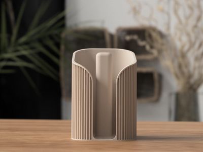 Modern Ribbed Paper Towel Holder – photo 3
