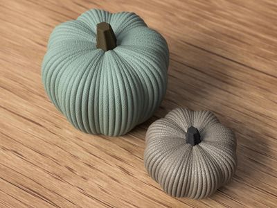Modern Ribbed Pumpkin Decor, Neutral Fall Decor, Autumn Home Accent, Thanksgiving Shelf Decor, Minimalist Pumpkin – photo 14