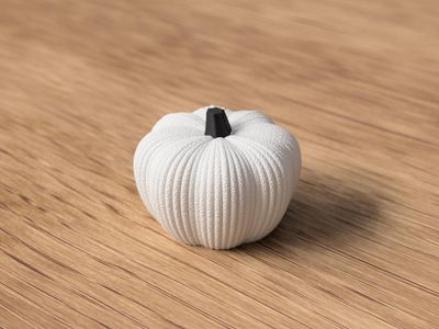 Modern Ribbed Pumpkin Decor, Neutral Fall Decor, Autumn Home Accent, Thanksgiving Shelf Decor, Minimalist Pumpkin – photo 18