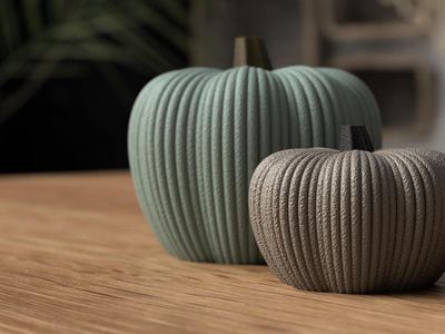 Modern Ribbed Pumpkin Decor, Neutral Fall Decor, Autumn Home Accent, Thanksgiving Shelf Decor, Minimalist Pumpkin – photo 3