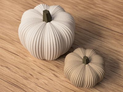 Modern Ribbed Pumpkin Decor, Neutral Fall Decor, Autumn Home Accent, Thanksgiving Shelf Decor, Minimalist Pumpkin – photo 8