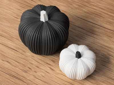 Modern Ribbed Pumpkin Decor, Neutral Fall Decor, Autumn Home Accent, Thanksgiving Shelf Decor, Minimalist Pumpkin – photo 9