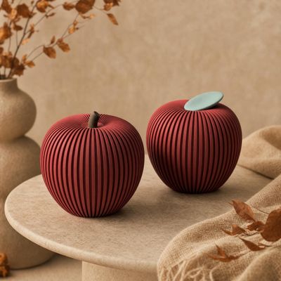 Ribbed Apple Tealight Holder – photo 1