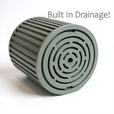 Ribbed Planter with Drainage Tray, Modern Fluted Plant Pot, Sage Green Indoor Planter, Housewarming Gift – photo 2