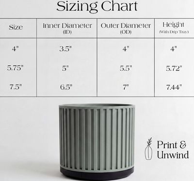 Ribbed Planter with Drainage Tray, Modern Fluted Plant Pot, Sage Green Indoor Planter, Housewarming Gift – photo 7