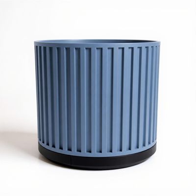 Ribbed Planter with Drainage Tray, Modern Fluted Plant Pot, Sage Green Indoor Planter, Housewarming Gift – photo 8