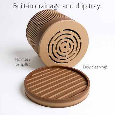 Ribbed Planter with Drip Tray – photo 3