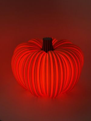 Ribbed Pumpkin Tealight Holder, Modern Fall Decor, LED Candle Holder, Minimalist Pumpkin Decor, Autumn Table Centerpiece – photo 7