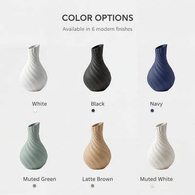 Spiral Ribbed Japandi Vase – photo 2