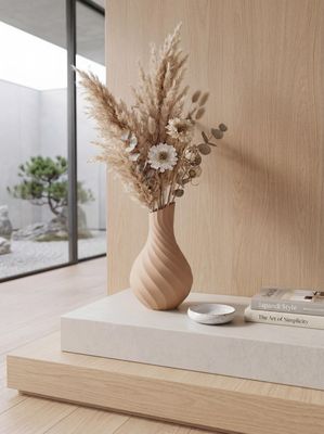 Spiral Ribbed Japandi Vase – photo 6