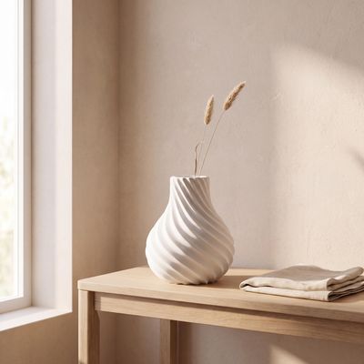 Spiral Sculptural Japandi Vase – photo 1