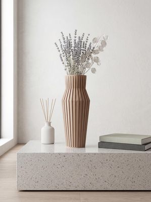 Tall Ribbed Japandi Vase – photo 11