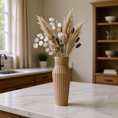 Tall Ribbed Japandi Vase – photo 3