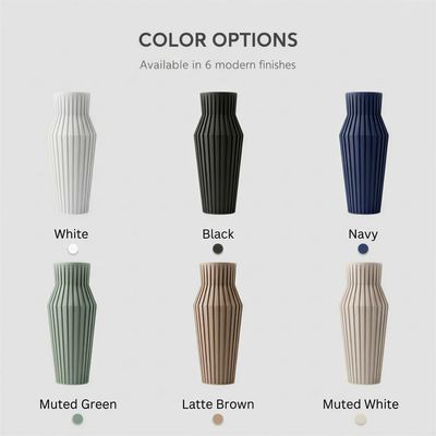 Tall Ribbed Japandi Vase – photo 4