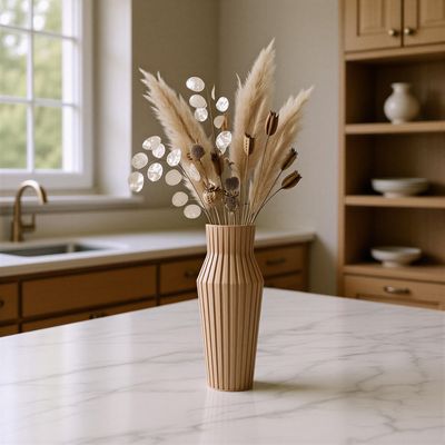 Tall Ribbed Japandi Vase – photo 5