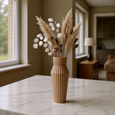 Tall Ribbed Japandi Vase – photo 6