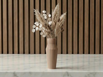 Tall Ribbed Japandi Vase – photo 7