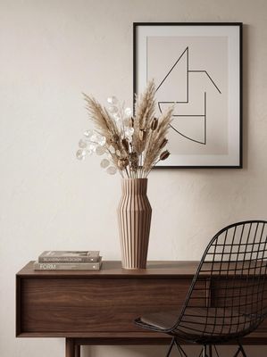 Tall Ribbed Japandi Vase – photo 9