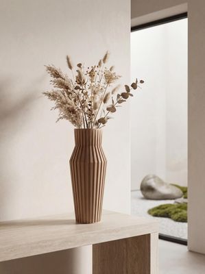 Tall Ribbed Japandi Vase – photo 10