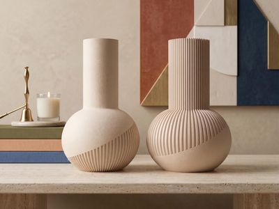 Two Tone Ribbed Japandi Vase – photo 11