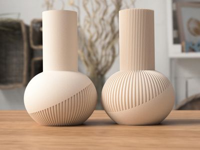 Two Tone Ribbed Japandi Vase – photo 13