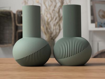Two Tone Ribbed Japandi Vase – photo 14