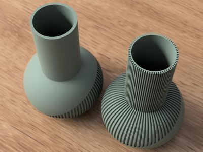 Two Tone Ribbed Japandi Vase – photo 15