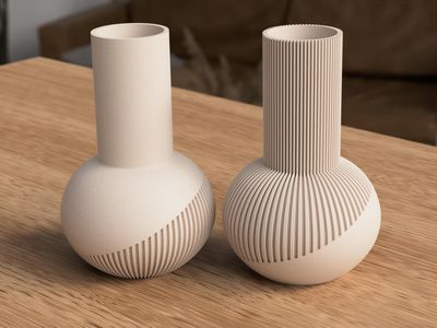 Two Tone Ribbed Japandi Vase – photo 18
