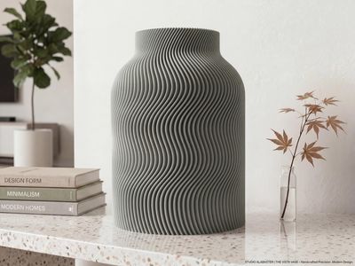 Wave Ribbed Japandi Vase – photo 3