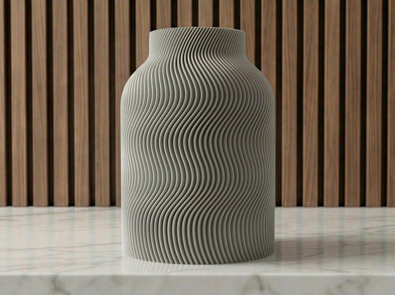 Wave Ribbed Japandi Vase